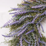 Artificial Lavender Wreath Hanging Lavender Wreath for Front Door Wall Decor