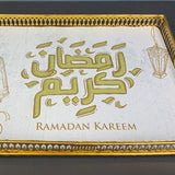 Islam Eid Pastry Table Dinner Plate Decoration Food Serving Tray for Dessert Square