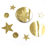 13ft Glitter Star Paper Garland Streamer Kit Banner golden