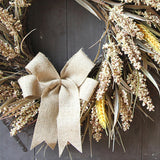 50cm Artificial Wheat Wreath Celebrate Harvest Golden Garland Festival Decor