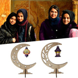 Eid Ramadan Wooden Ornament Ramadan Activities Party Decoration Style1