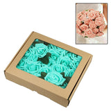 PE Foam Rose Flowers Valentines Day Decor Bridesmaid Bouquet Accessories Light Blue