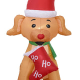 Maxbell Christmas Inflatables with LED Lights for EU Adaptor Yard Puppy Socks