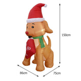 Maxbell Christmas Inflatables with LED Lights for EU Adaptor Yard Puppy Socks