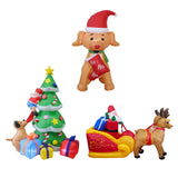 Maxbell Christmas Inflatables with LED Lights for EU Adaptor Yard Puppy Socks