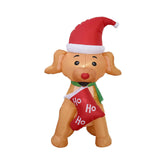Maxbell Christmas Inflatables with LED Lights for EU Adaptor Yard Puppy Socks