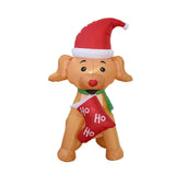Maxbell Christmas Inflatables with LED Lights for EU Adaptor Yard Puppy Socks