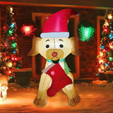 Maxbell Christmas Inflatables with LED Lights for EU Adaptor Yard Puppy Socks