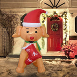 Maxbell Christmas Inflatables with LED Lights for EU Adaptor Yard Puppy Socks