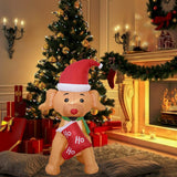 Maxbell Christmas Inflatables with LED Lights for EU Adaptor Yard Puppy Socks