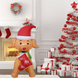 Maxbell Christmas Inflatables with LED Lights for EU Adaptor Yard Puppy Socks
