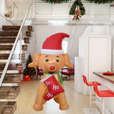 Maxbell Christmas Inflatables with LED Lights for EU Adaptor Yard Puppy Socks