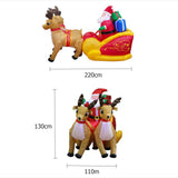 Maxbell Christmas Inflatables with LED Lights for EU Adaptor Yard Elk Sledding