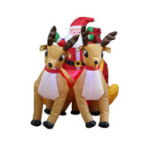 Maxbell Christmas Inflatables with LED Lights for EU Adaptor Yard Elk Sledding