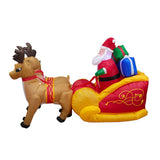 Maxbell Christmas Inflatables with LED Lights for EU Adaptor Yard Elk Sledding