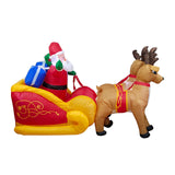 Maxbell Christmas Inflatables with LED Lights for EU Adaptor Yard Elk Sledding