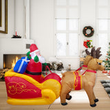 Maxbell Christmas Inflatables with LED Lights for EU Adaptor Yard Elk Sledding