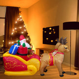 Maxbell Christmas Inflatables with LED Lights for EU Adaptor Yard Elk Sledding