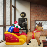 Maxbell Christmas Inflatables with LED Lights for EU Adaptor Yard Elk Sledding