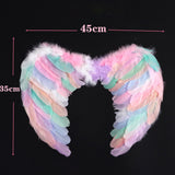 Maxbell Child Angel Feather Wing Costume Wing Kids Feather Fairy Wing S