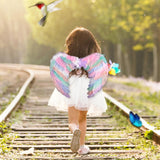 Maxbell Child Angel Feather Wing Costume Wing Kids Feather Fairy Wing S