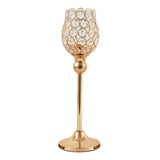 Maxbell Crystal Candle Holders Pillar Candlesticks Party Decor Ornaments 34cm