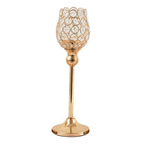 Maxbell Crystal Candle Holders Pillar Candlesticks Party Decor Ornaments 34cm