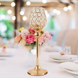 Maxbell Crystal Candle Holders Pillar Candlesticks Party Decor Ornaments 34cm