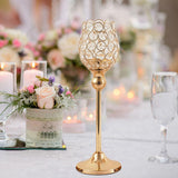 Maxbell Crystal Candle Holders Pillar Candlesticks Party Decor Ornaments 34cm