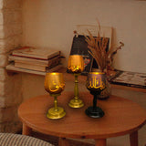 Maxbell Ramadan Glass Tealight Holders for Home Anniversary Celebration Black