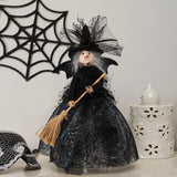 Maxbell Witch Collectible Dolls Photo Props for Halloween Christmas Tree Decor Black