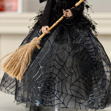 Maxbell Witch Collectible Dolls Photo Props for Halloween Christmas Tree Decor Black