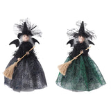 Maxbell Witch Collectible Dolls Photo Props for Halloween Christmas Tree Decor Black