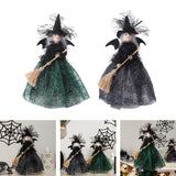 Maxbell Witch Collectible Dolls Photo Props for Halloween Christmas Tree Decor Black