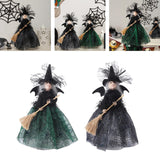 Maxbell Witch Collectible Dolls Photo Props for Halloween Christmas Tree Decor Black
