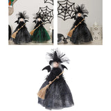 Maxbell Witch Collectible Dolls Photo Props for Halloween Christmas Tree Decor Black