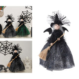 Maxbell Witch Collectible Dolls Photo Props for Halloween Christmas Tree Decor Black