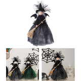 Maxbell Witch Collectible Dolls Photo Props for Halloween Christmas Tree Decor Black