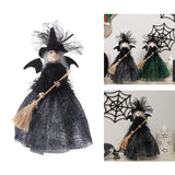 Maxbell Witch Collectible Dolls Photo Props for Halloween Christmas Tree Decor Black