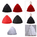 Maxbell Wedding Petticoat Elastic Waist Slips Underskirt for Party  White 4 Hoops
