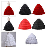 Maxbell Wedding Petticoat Elastic Waist Slips Underskirt for Party  White 4 Hoops