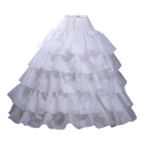 Maxbell Wedding Petticoat Elastic Waist Slips Underskirt for Party  White 4 Hoops
