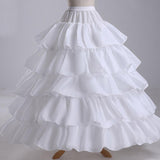 Maxbell Wedding Petticoat Elastic Waist Slips Underskirt for Party  White 4 Hoops