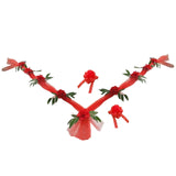 Maxbell Wedding Car Front Flower Decoration Artificial Flowers for Party Holiday Style D