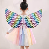 Maxbell Child Angel Wing Fairy Princess Costume Accessory Decoration Light Rainbow