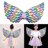 Maxbell Child Angel Wing Fairy Princess Costume Accessory Decoration Light Rainbow