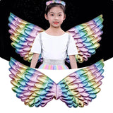 Maxbell Child Angel Wing Fairy Princess Costume Accessory Decoration Light Rainbow