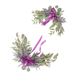 Maxbell 2 Pieces Wedding Arch Flowers Fake Flowers Greenery for Front Door Ornament Lavender