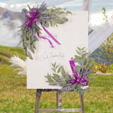 Maxbell 2 Pieces Wedding Arch Flowers Fake Flowers Greenery for Front Door Ornament Lavender