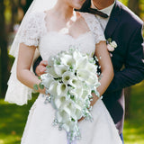Maxbell Romantic Wedding Bride Bouquet Calla Bouquet for Ceremony Valentine'S Day